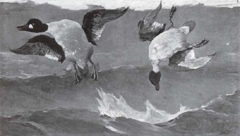 Winslow Homer Rechts und Links oder Doppeltreffer china oil painting image